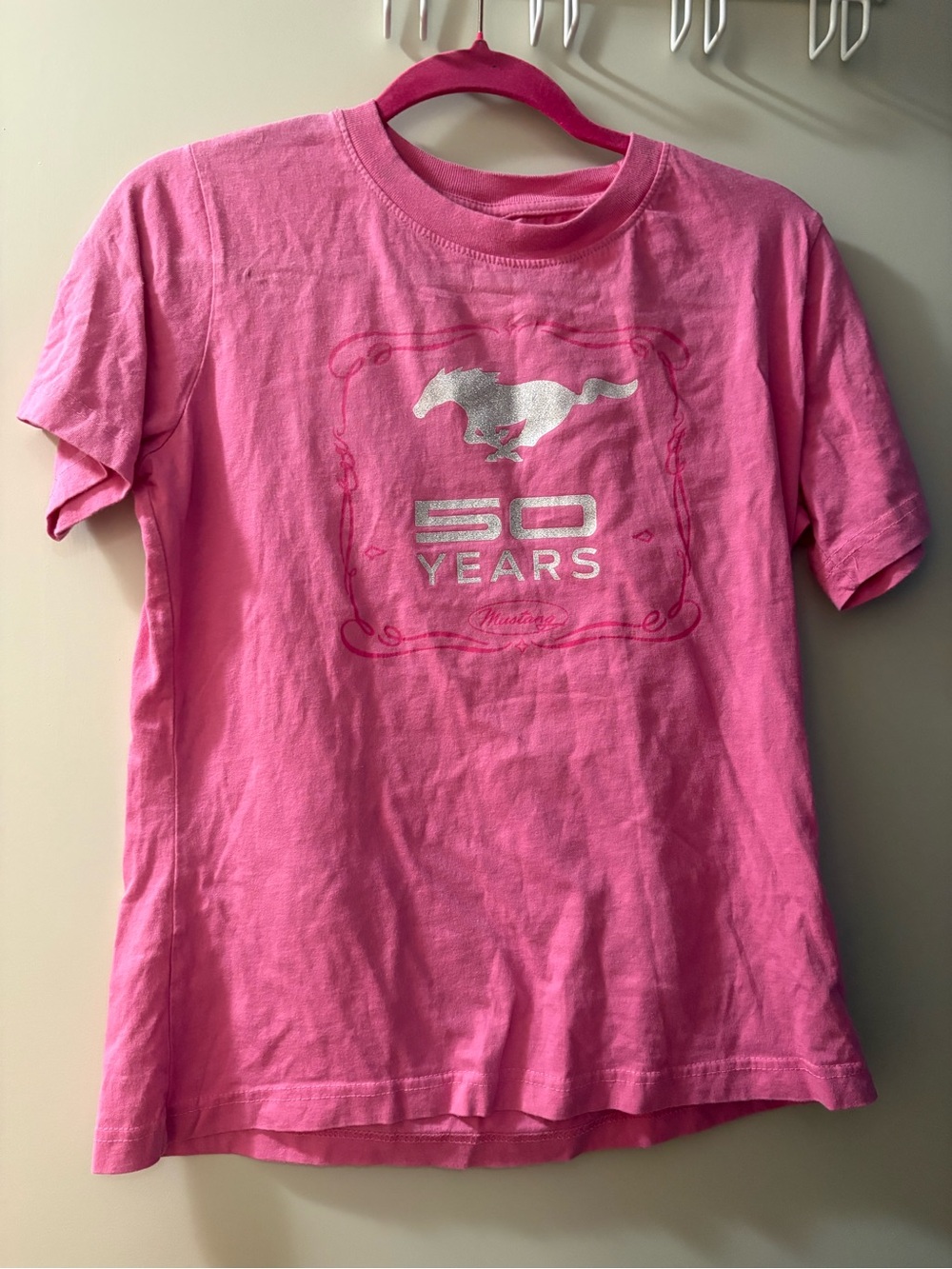 Pink '50 Years' Mustang Graphic Tee